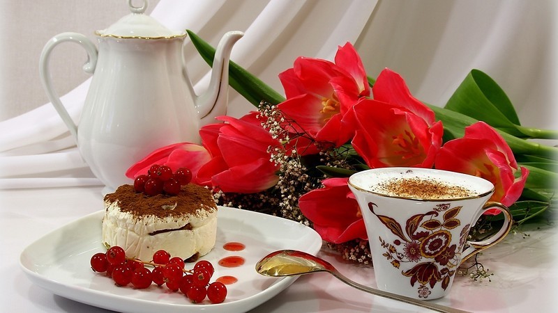 Set De 6 Tasses Et 6 Soucoupes Moulin Blanc – Blanc – Pour Thé, Café Ou Chocolat